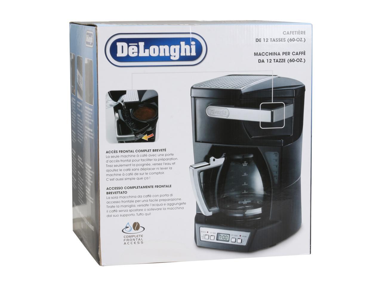 DeLonghi DCF212T Black 12cup Coffee Maker With Front Access