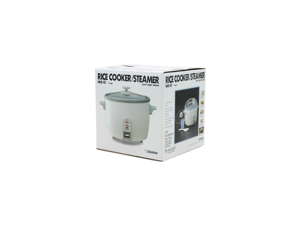 ZOJIRUSHI NHS10 White 6Cup (Uncooked) Rice Cooker/Steamer & Warmer