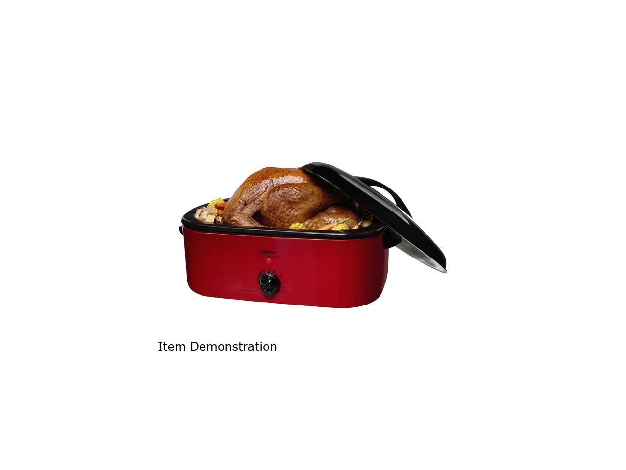 Oster CKSTROSMK18 Red Smoker Roaster Oven, 16Quart