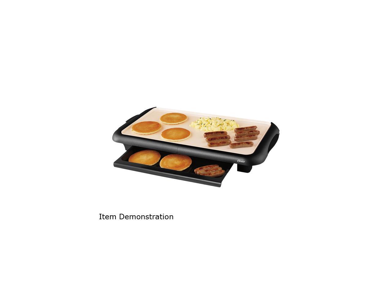Oster CKSTGRFM18WTECO Titanium Infused DuraCeramic Griddle w/ Warming Tray
