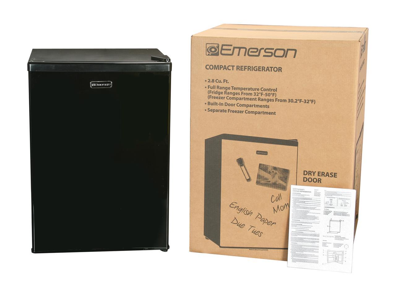 Refurbished Emerson 2.8 Cu. Ft. Compact Refrigerator Black CR282B