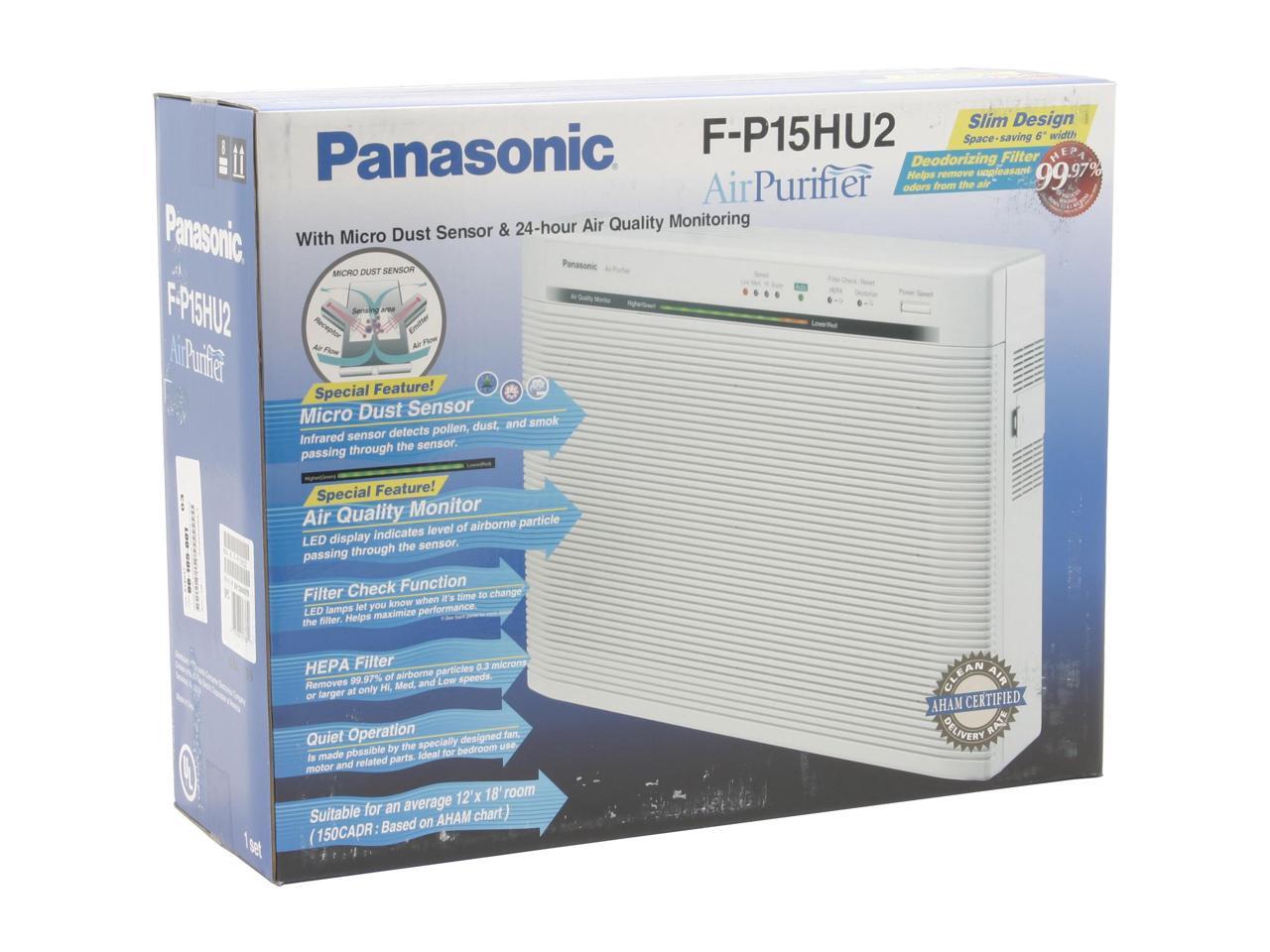 Panasonic FP15HU2 Air Purifier w/ HEPA Filter & IR Micro Dust Sensor