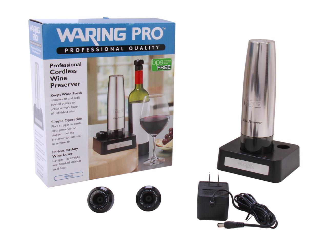 Waring Pro WP55 Professional Wine Preserver Brushed Stainless Finish