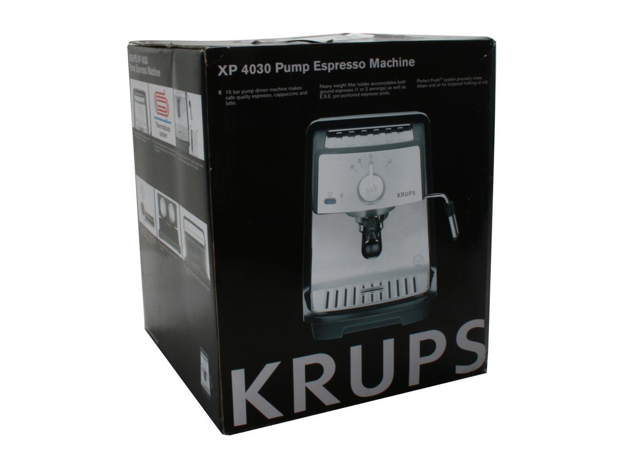 Krups XP4030 Pump Espresso Machine Black with Stainless Steel Newegg.ca