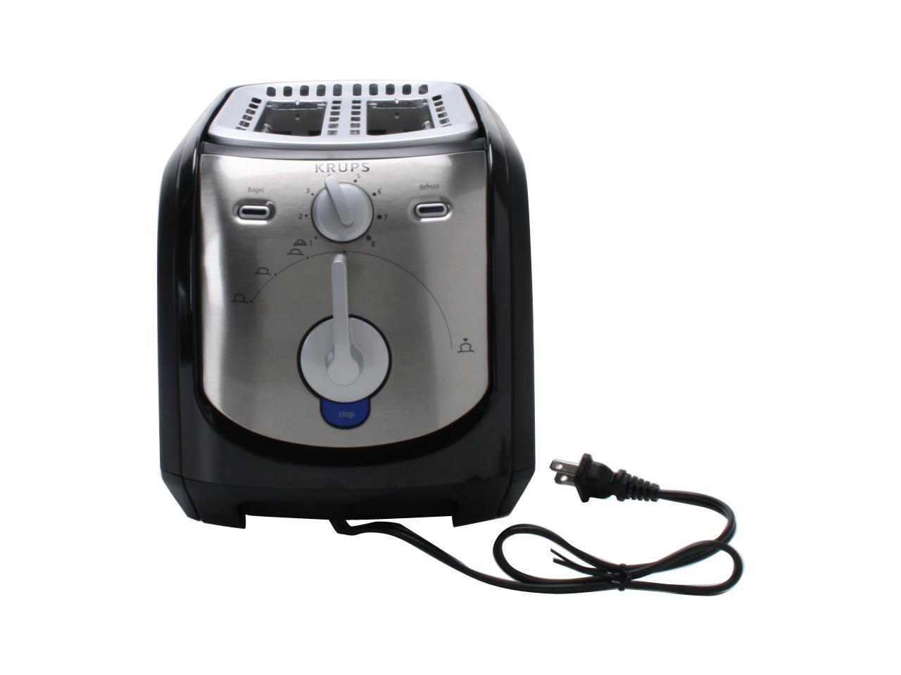 KRUPS FEM2B Black 2slice Toaster