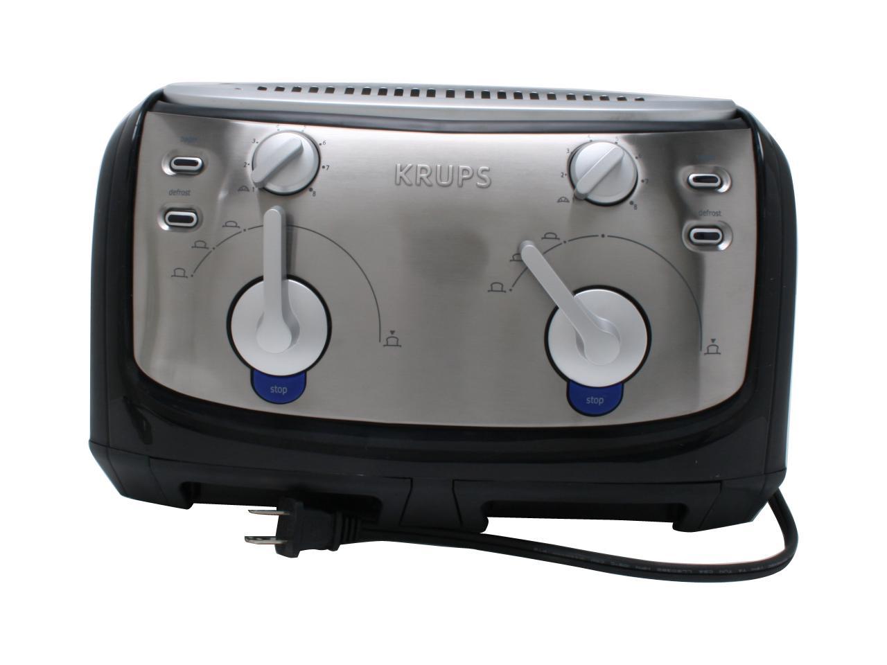 krups 4 slice toaster black