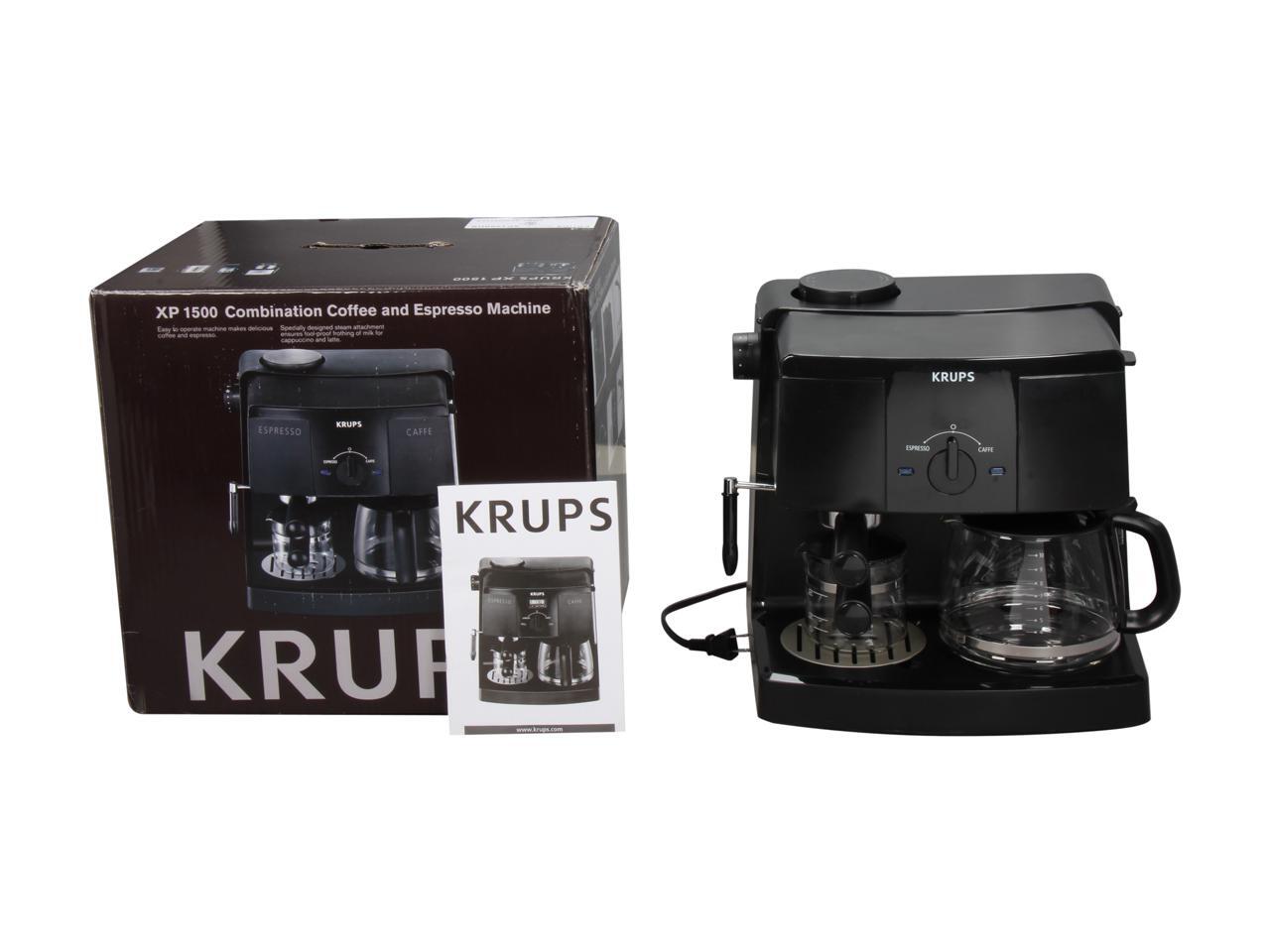 KRUPS XP1500 Combination Coffee & Espresso Machine Black