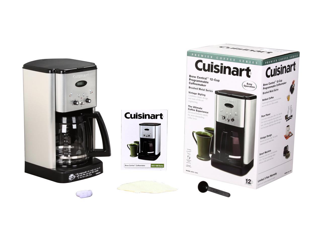 Cuisinart DCC1200 Brushed Stainless Brew Central 12Cup Programmable