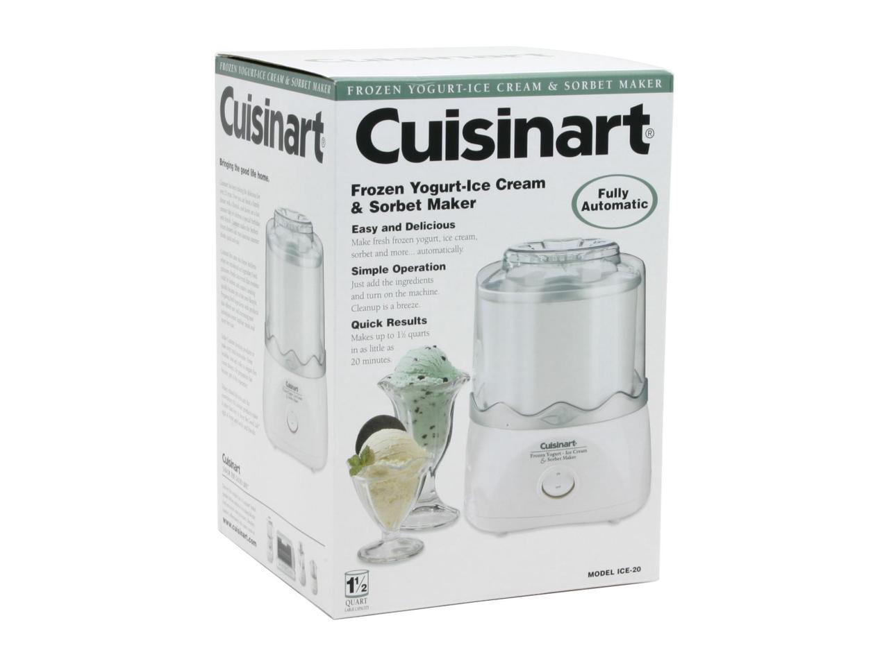 Cuisinart ICE20 Automatic Frozen YogurtIce Cream & Sorbet Maker