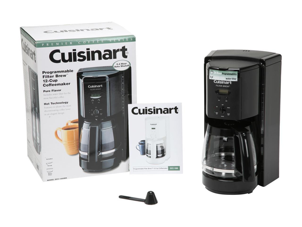 Cuisinart DCC1000BK Black Filter Brew 12Cup Programmable Coffeemaker