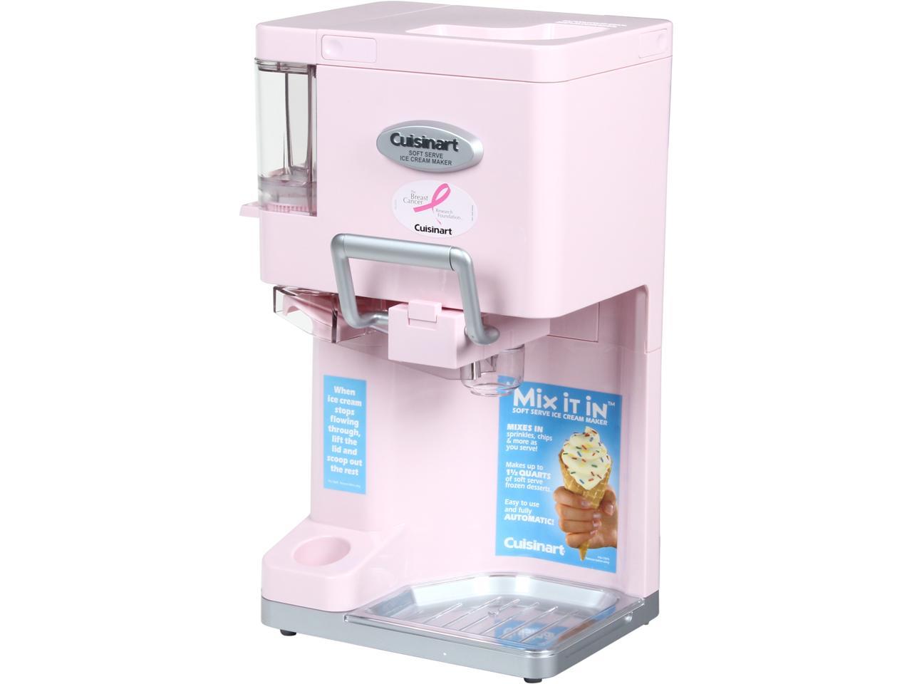 Cuisinart Ice 45pk Mix It In Soft Serve Ice Cream Maker Pink