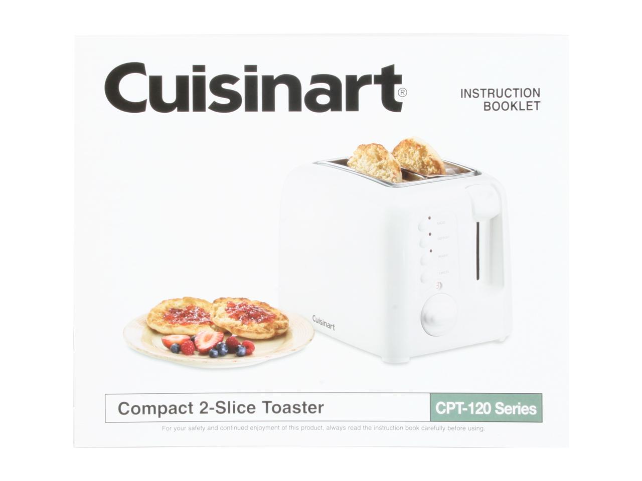 Cuisinart CPT120 White Compact 2Slice Toaster