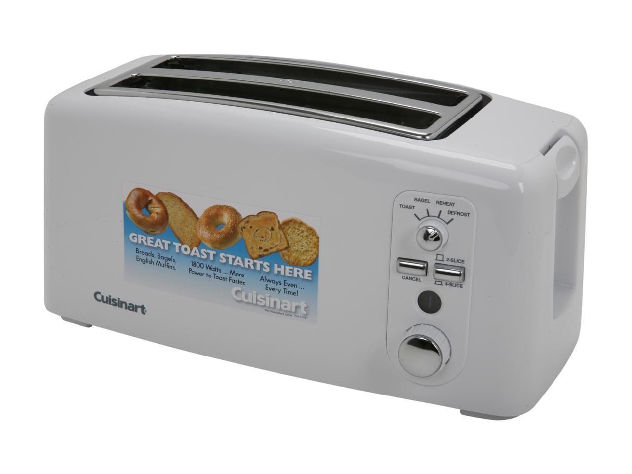 Cuisinart TAN4 White 4Slice Tandem Toaster