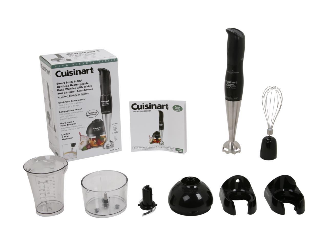 Cuisinart CSB78 Black Smart Stick PLUS Cordless Rechargeable Hand