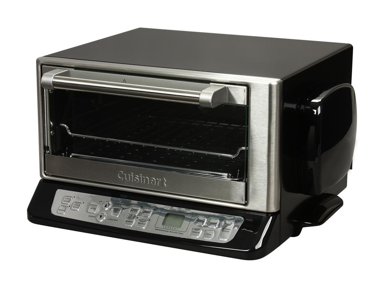 Refurbished Cuisinart CTO395PCFR Black with stainless steel accents
