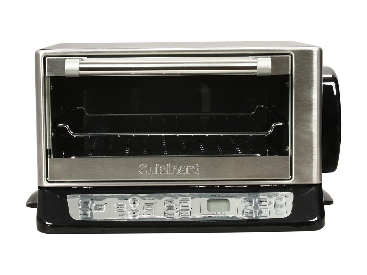Refurbished Cuisinart CTO395PCFR Black with stainless steel accents