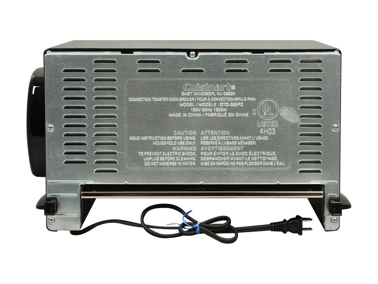 Refurbished: Cuisinart CTO-395PCFR Black with stainless steel accents