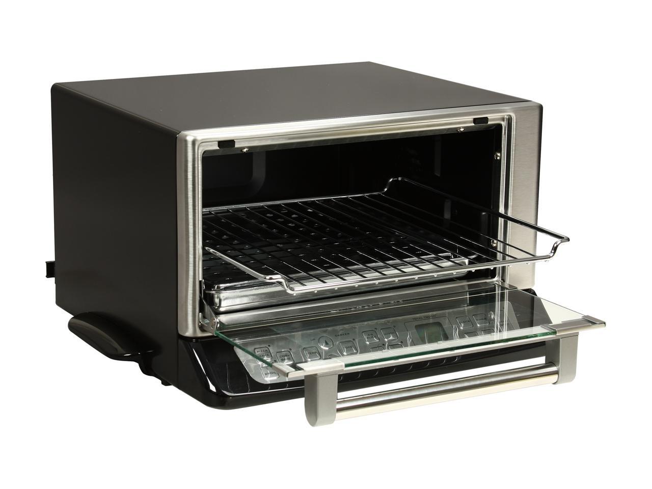 Refurbished Cuisinart CTO395PCFR Black with stainless steel accents