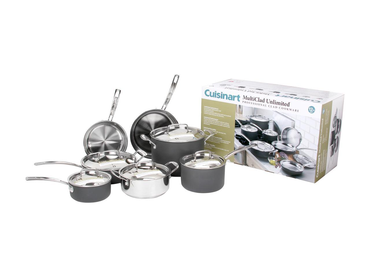 Cuisinart MCU12 MultiClad Unlimited Dishwasher Safe 12Piece Cookware