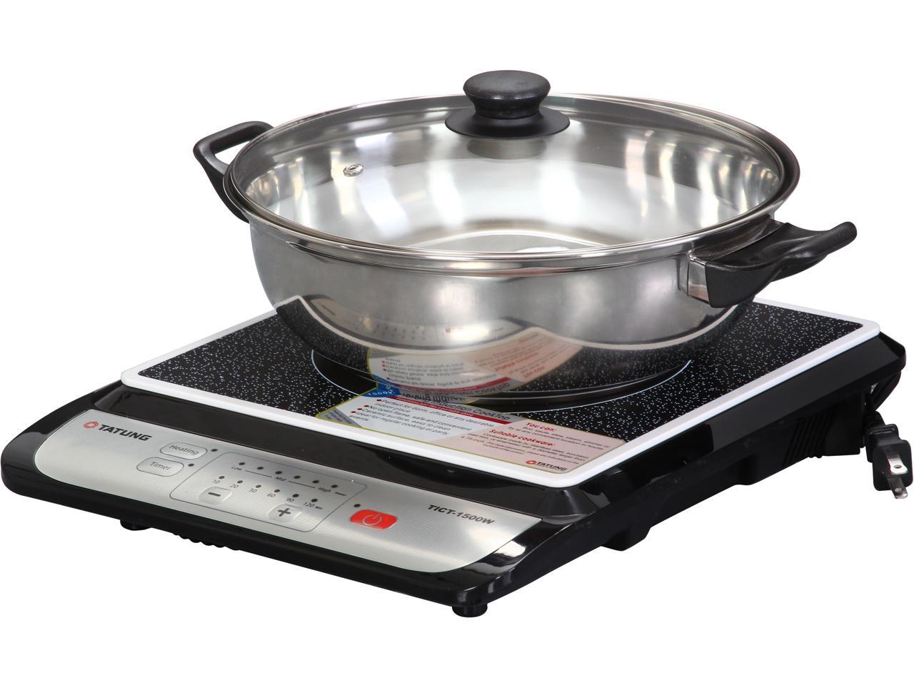 TATUNG TICT-1500W Induction Cook Top with Stainless Steel Pot - Newegg.com