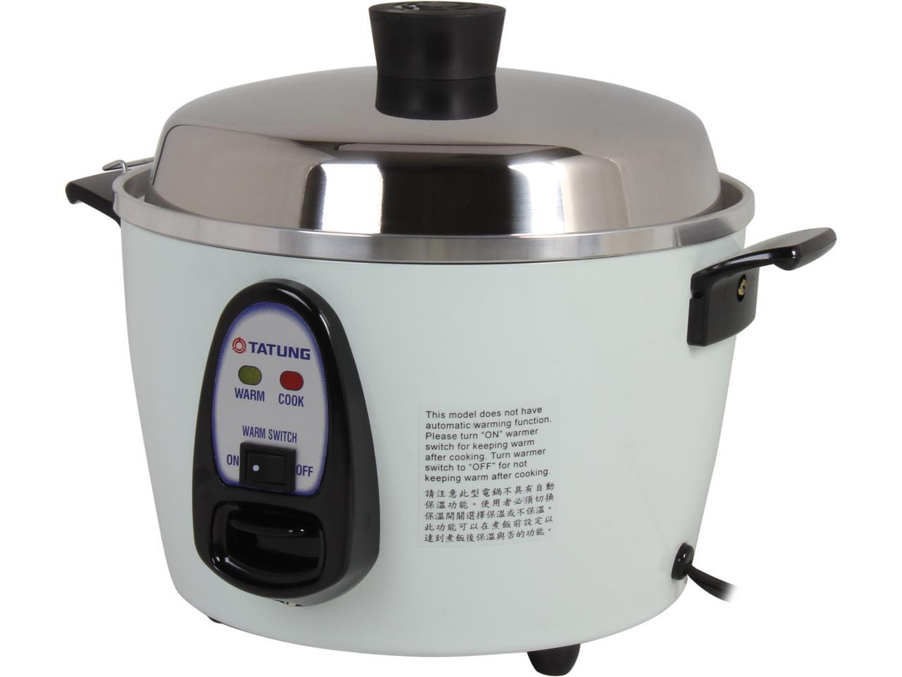 TATUNG Multi-Functional Cooker and Steamer, White, 12 Cups cooked//6