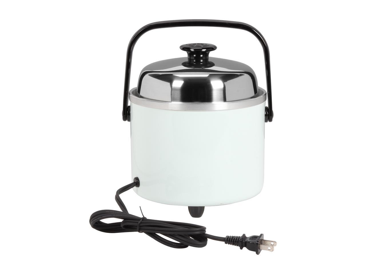 TATUNG Indirect MultiFunctional Mini Rice Cooker, Steamer and Warmer, White, 3Cup uncooked/ 6