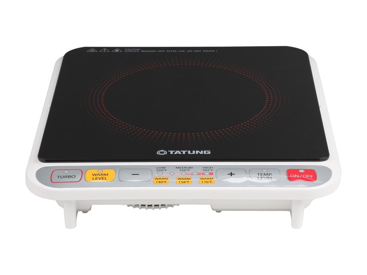 Tatung TIHF1500HU 1500 Watts Induction Cooktop with Stainless Steel