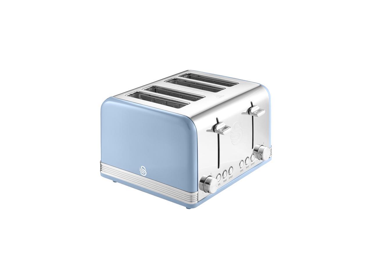 SALTON ST19020BLN Blue Swan Retro 4 Slice Toaster
