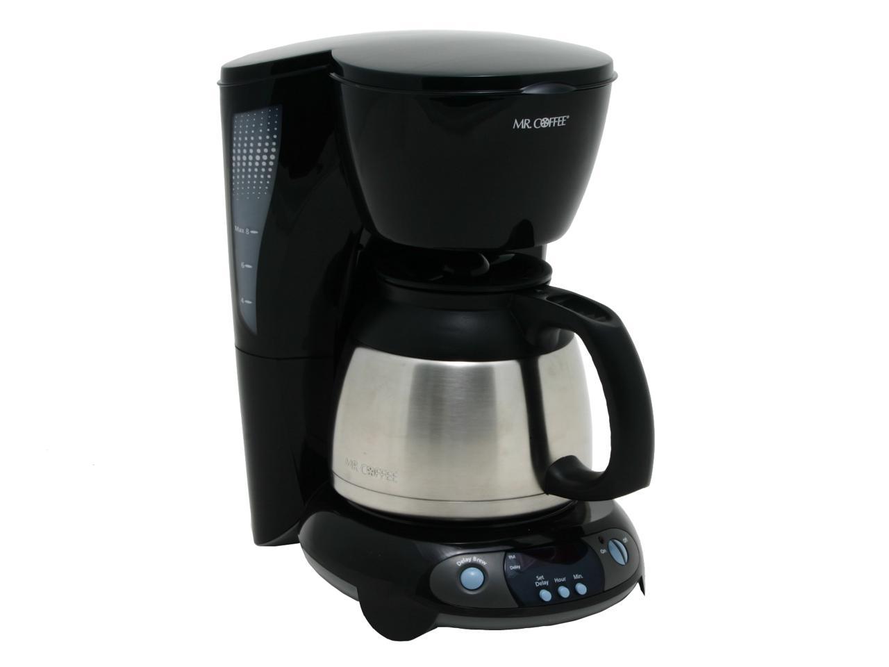 MR. COFFEE TFTX85 Black 8-Cup Thermal Programmable Coffee Maker ...