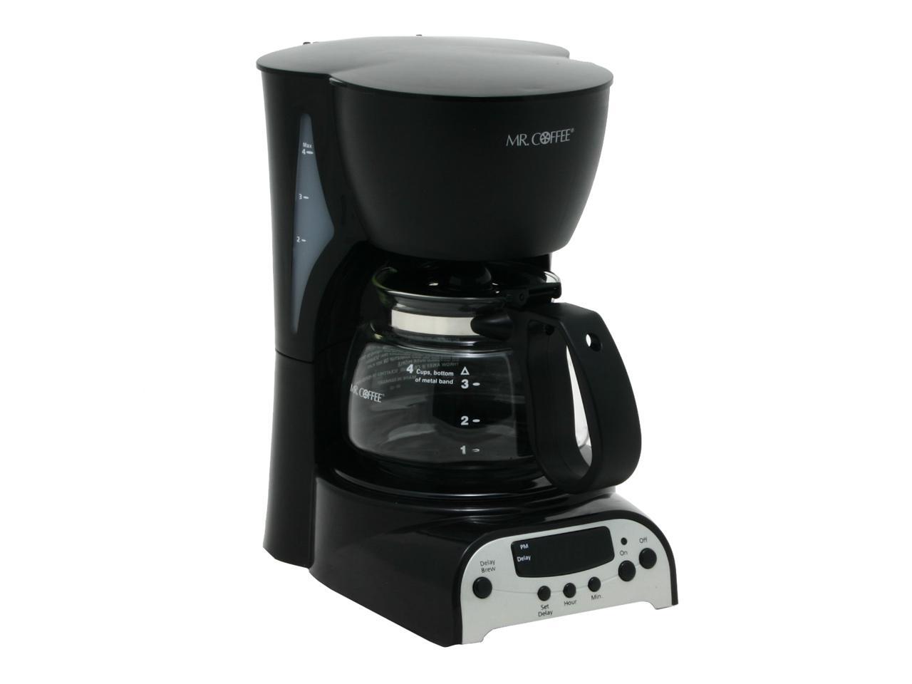 MR. COFFEE DRX5 Black 4Cup Programmable Coffee Maker