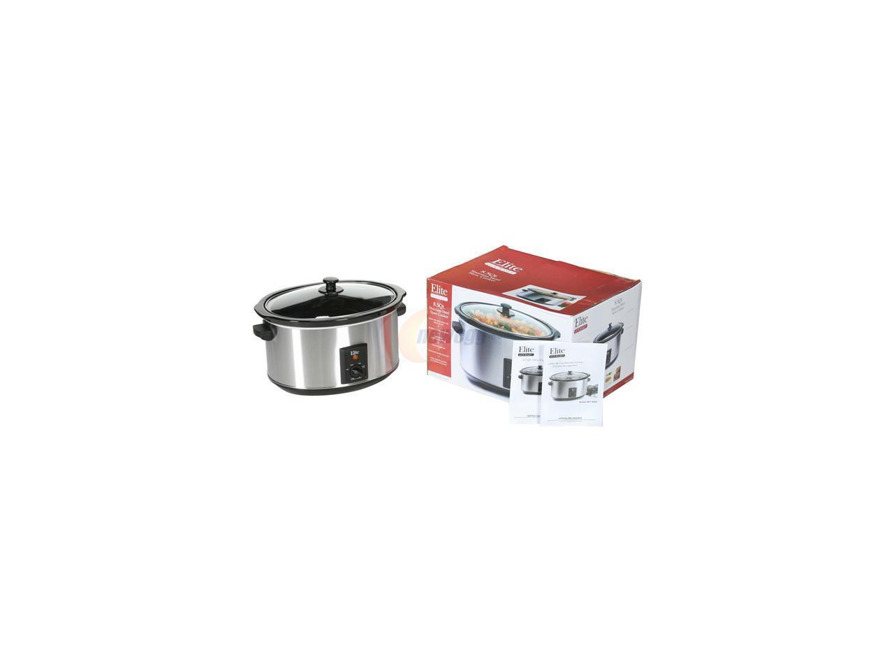 MaxiMatic MST800V Elite Gourmet 8.5Quart Stainless Steel Slow Cooker