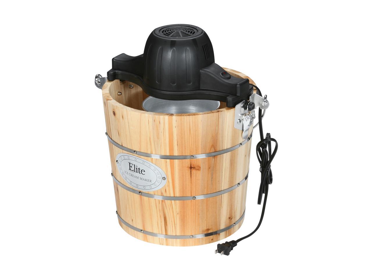 Elite Gourmet EIM502 4Qt. Old Fashioned Pine Bucket Electric/Manual
