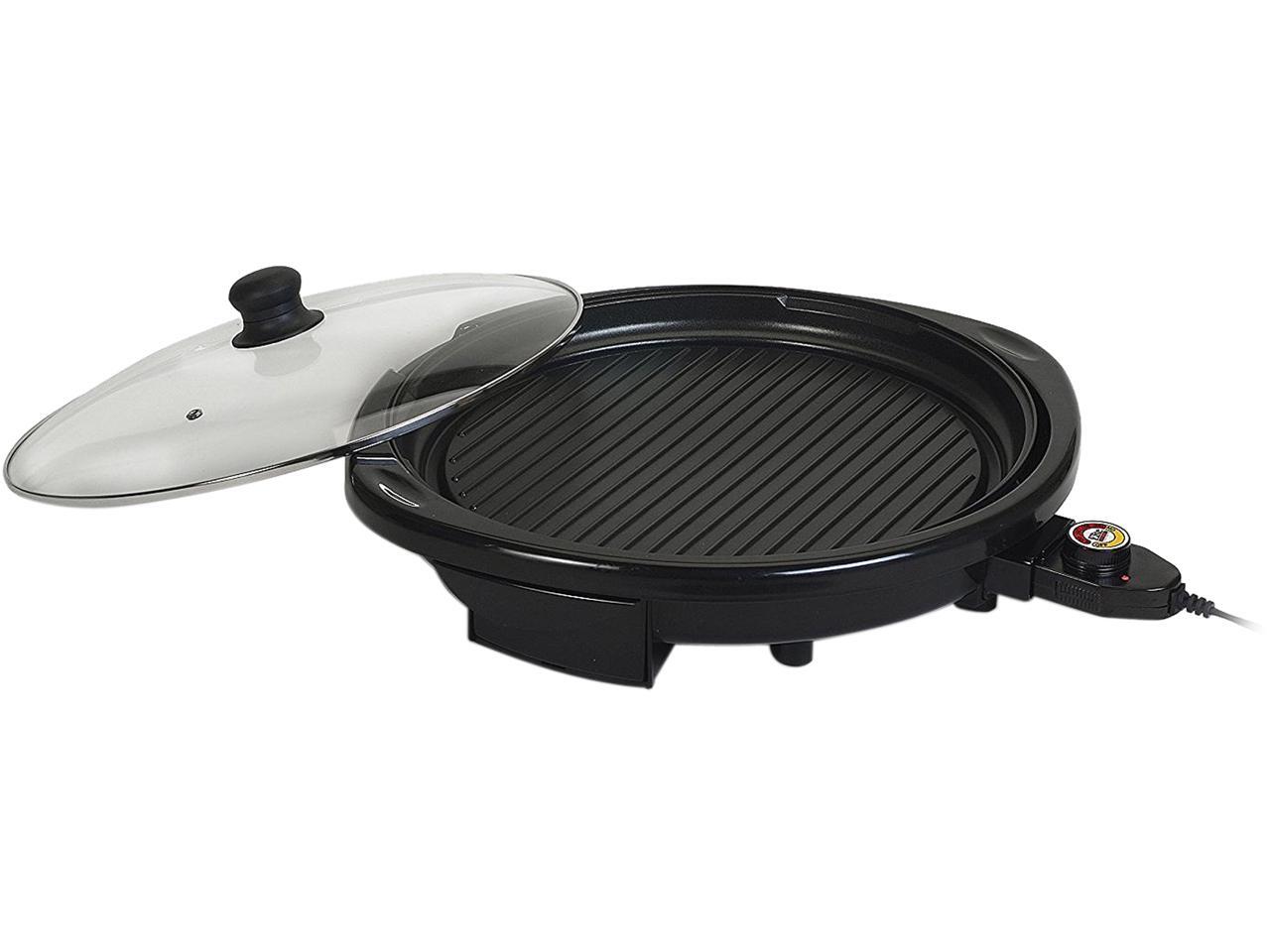 Elite Gourmet EMG980B 14" Electric Indoor Grill, Black