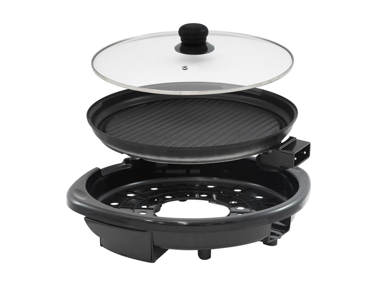 Elite Gourmet EMG980B 14" Electric Indoor Grill, Black