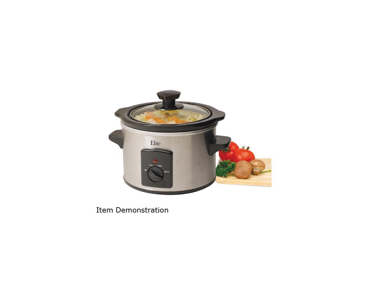 MaxiMatic 1.5Qt. Mini Slow Cooker, Stainless Steel MST250XS