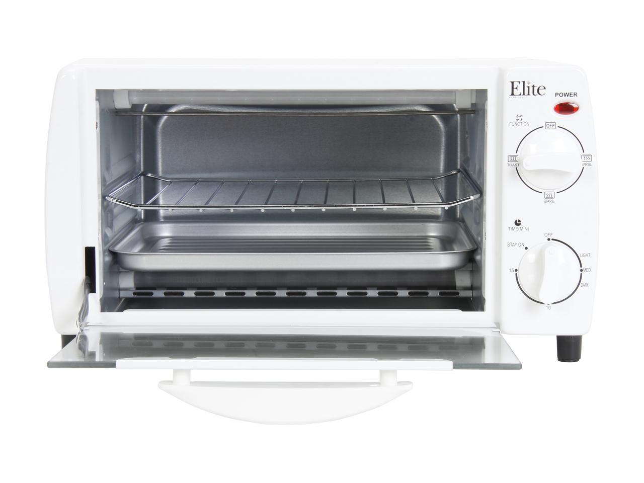MaxiMatic Elite EKA9210W White 4Slice Toaster Oven Broiler