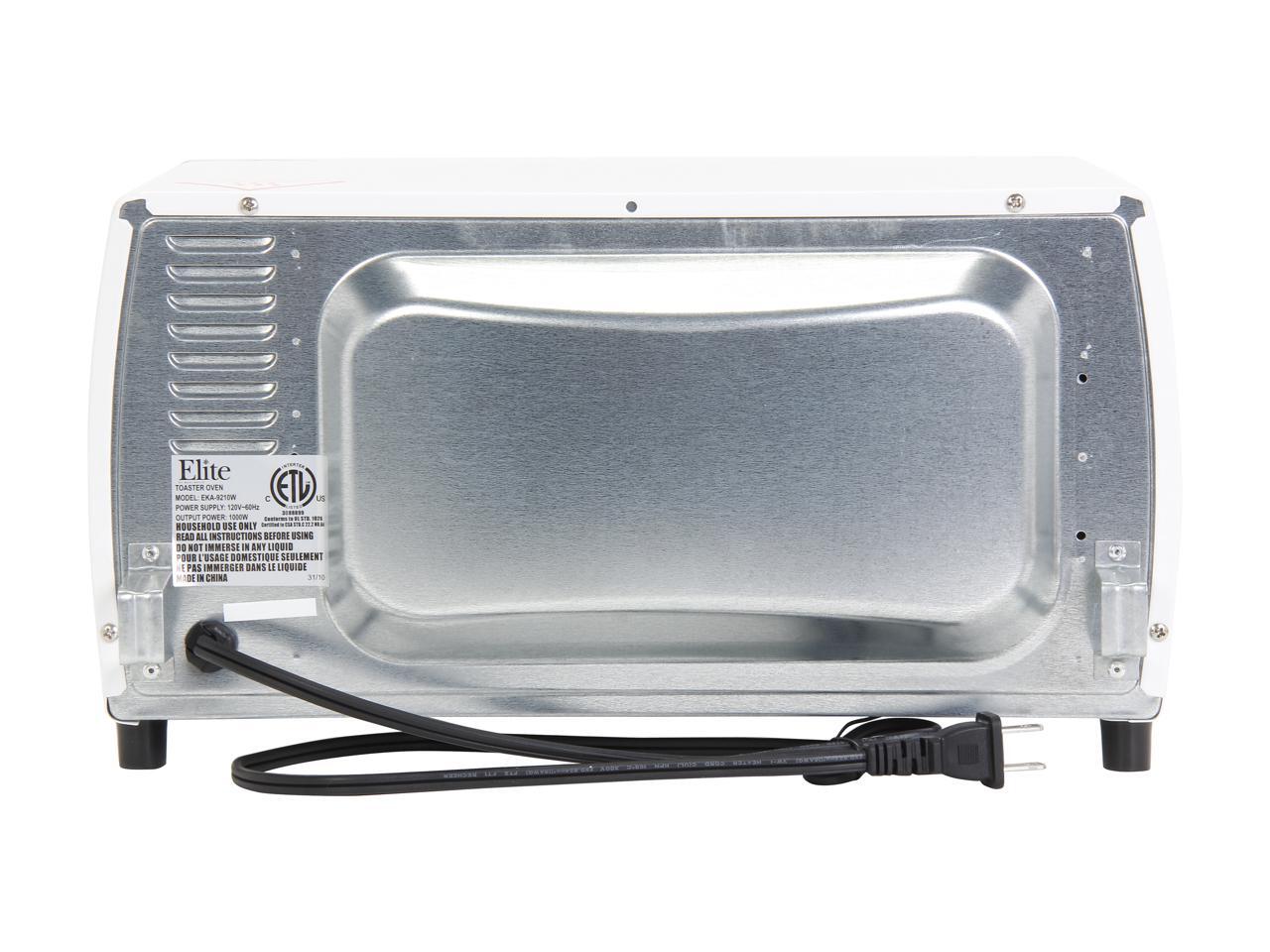 MaxiMatic Elite EKA9210W White 4Slice Toaster Oven Broiler