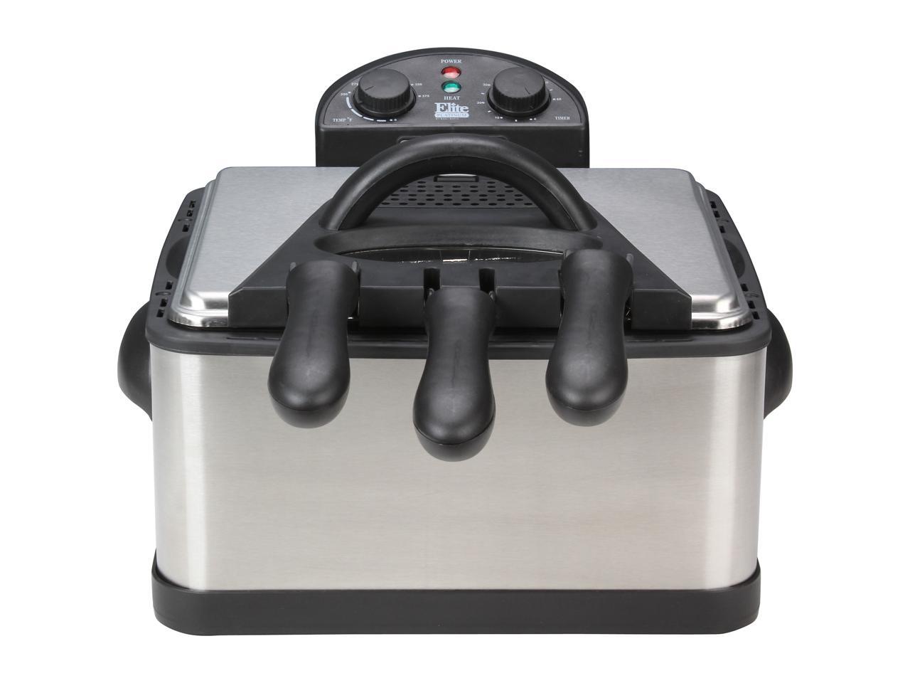 Elite EDF401T 4Qt. Dual Basket Deep Fryer