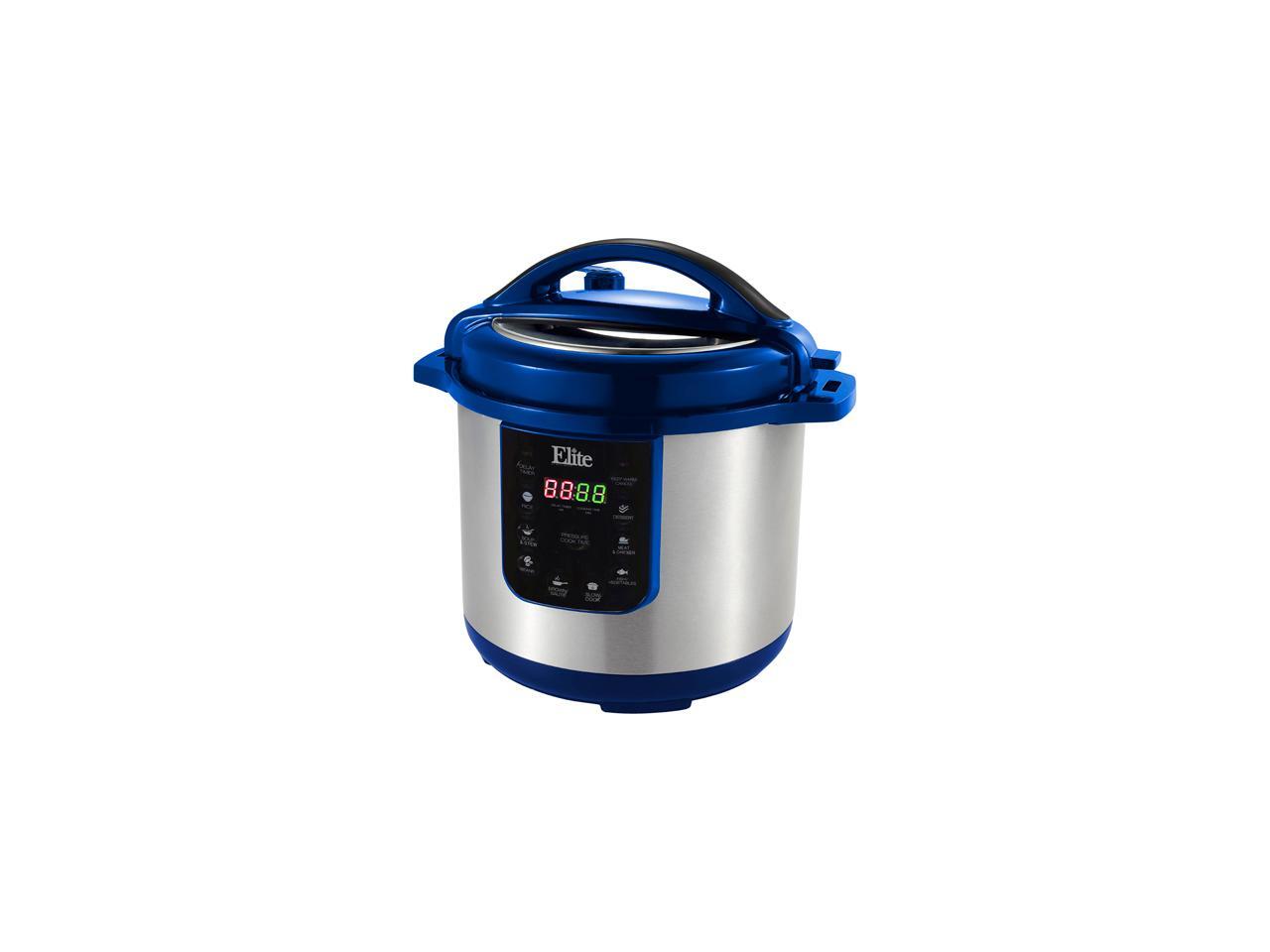 Elite EPC813BL 8Qt. Electric Stainless Steel Pressure Cooker Blue