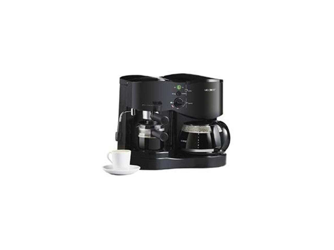 MR. COFFEE ECM21 Steam Espresso Maker/Automatic Drip Coffee Maker Black