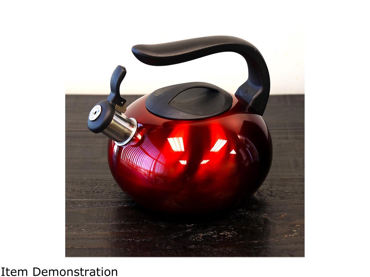 MR. COFFEE 111924.01 Red Langham 2.1 Qt Whistling Tea Kettle Red