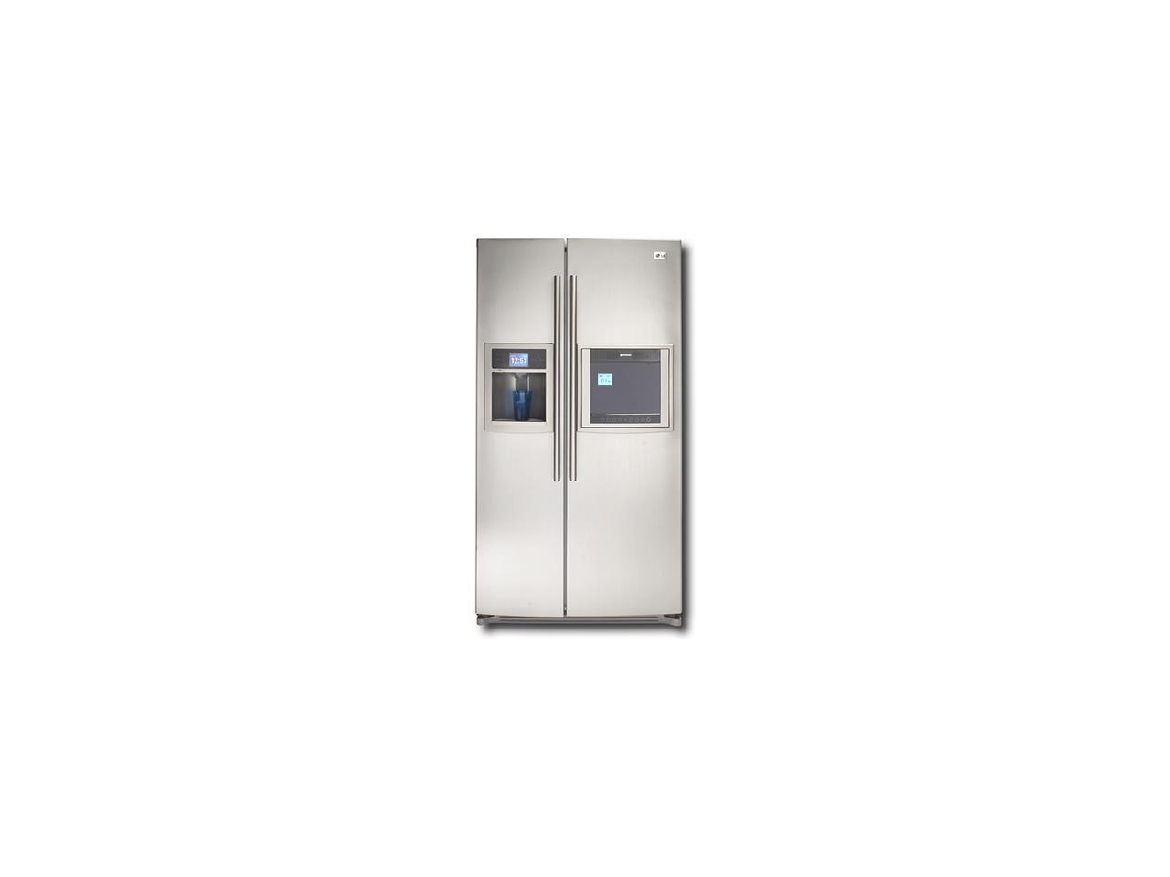 LG 26.2 cu.ft. SideBySide Refrigerators w/ LCD TV Titanium LSC27990TT