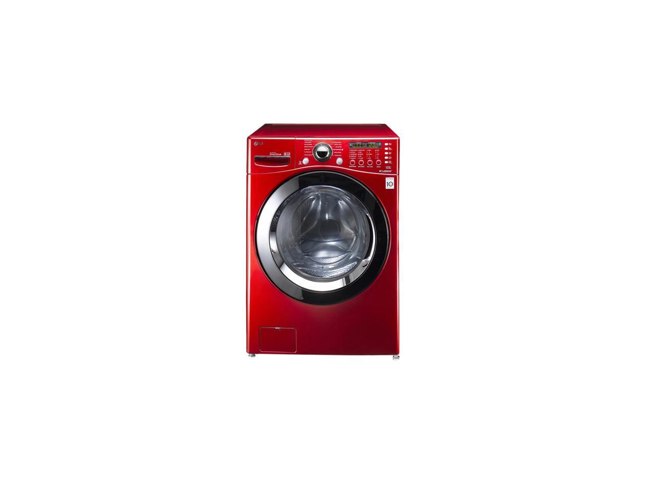 LG WM3360HRCA Wild Cherry Red FrontLoading Washer