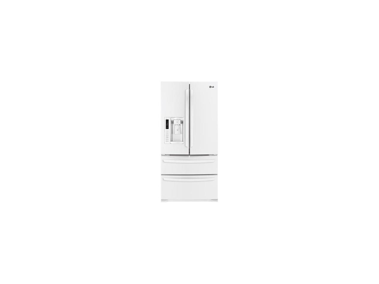 LG 24.7 cu. ft Ultra Capacity 4 Door French Door Refrigerator White LMX25988SW