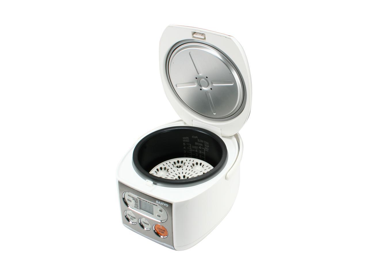 SANYO ECJF50S OffWhite 5Cup Rice Cooker & Steamer