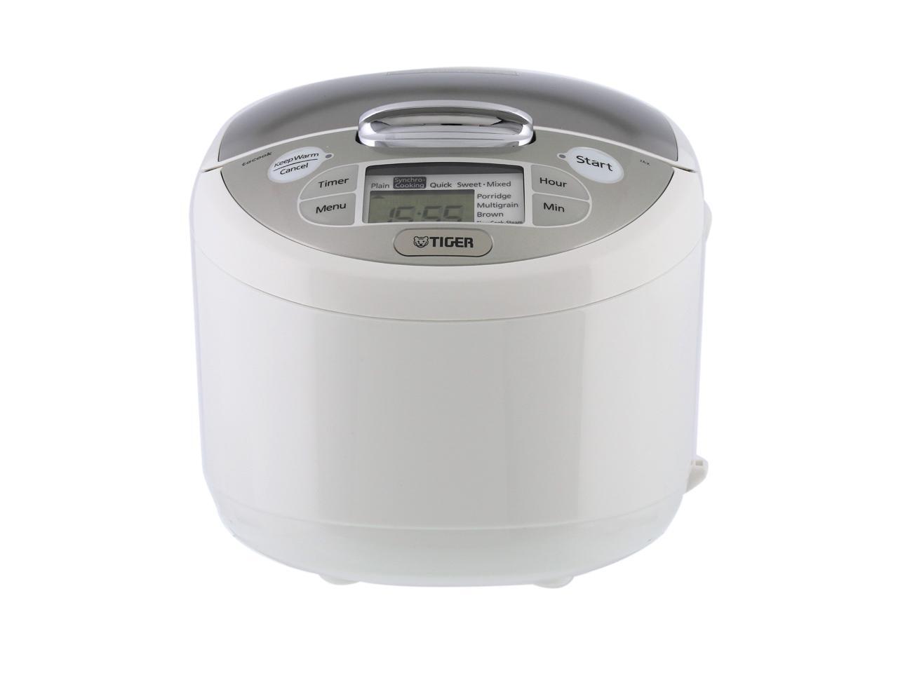 TIGER JAXS18U Controlled Rice Cooker & Warmer, White, 20 Cups Cooked / 10 Cups