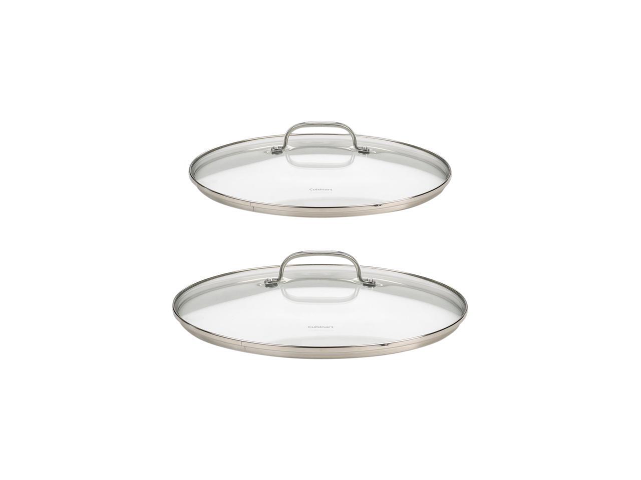 Cuisinart 712228CG Chef's Classic Stainless 2Piece Glass Lid Set for