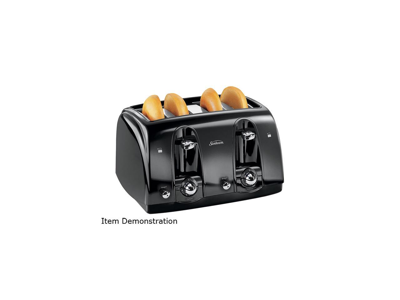 Sunbeam Extra Wide Slot 4Slice Toaster, Black (3911100000)