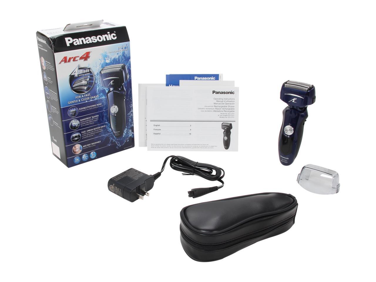 Panasonic ES-LF51-A Arc4 4-Blade Shaver w/ Travel Pouch ES-LF51-A ...