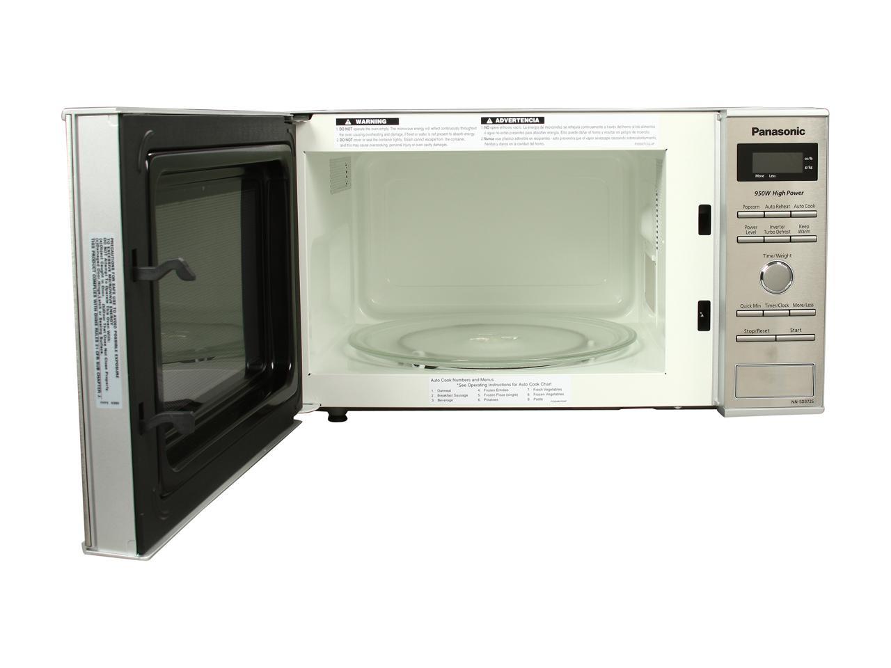 Panasonic NN-SD372S Stainless 950W 0.8 Cu. Ft. Stainless Steel Panasonic Microwave Oven Nn Sd372s Stainless Steel Countertop
